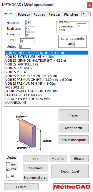 Métré Opérationnel