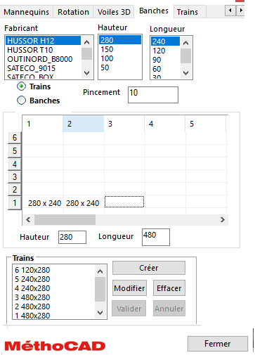 Rotation de banches